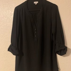 Black Vneck Blouse